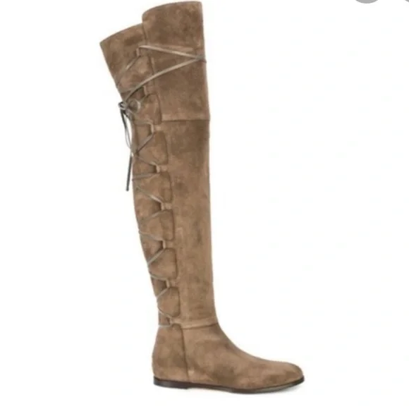 Jimmy Choo Suede Flat Mayfair boot, NWT Size 7.5 - Picture 4 of 4